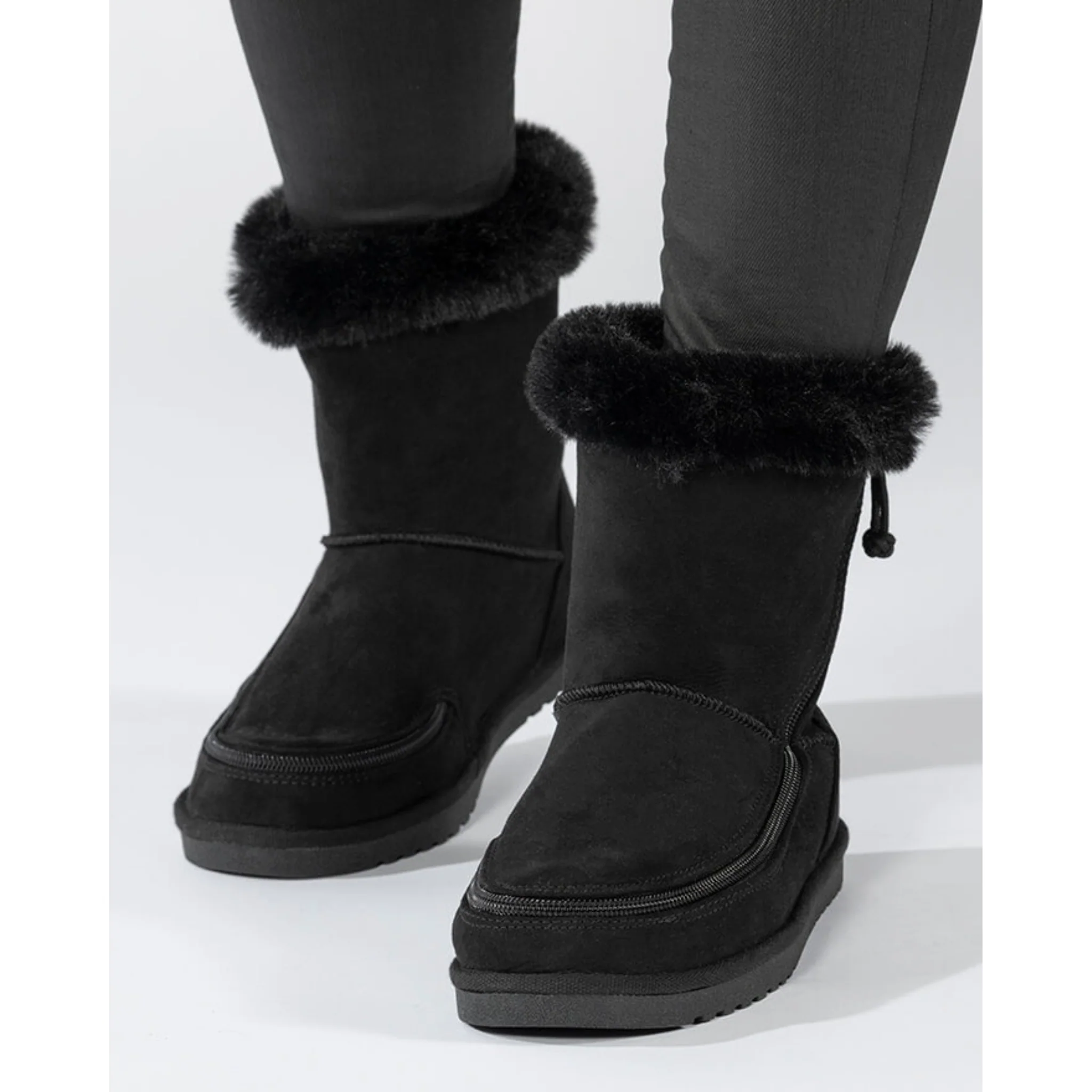 Billy Footwear (Kids) - Faux Suede Cosy Boots 2 - Image 9