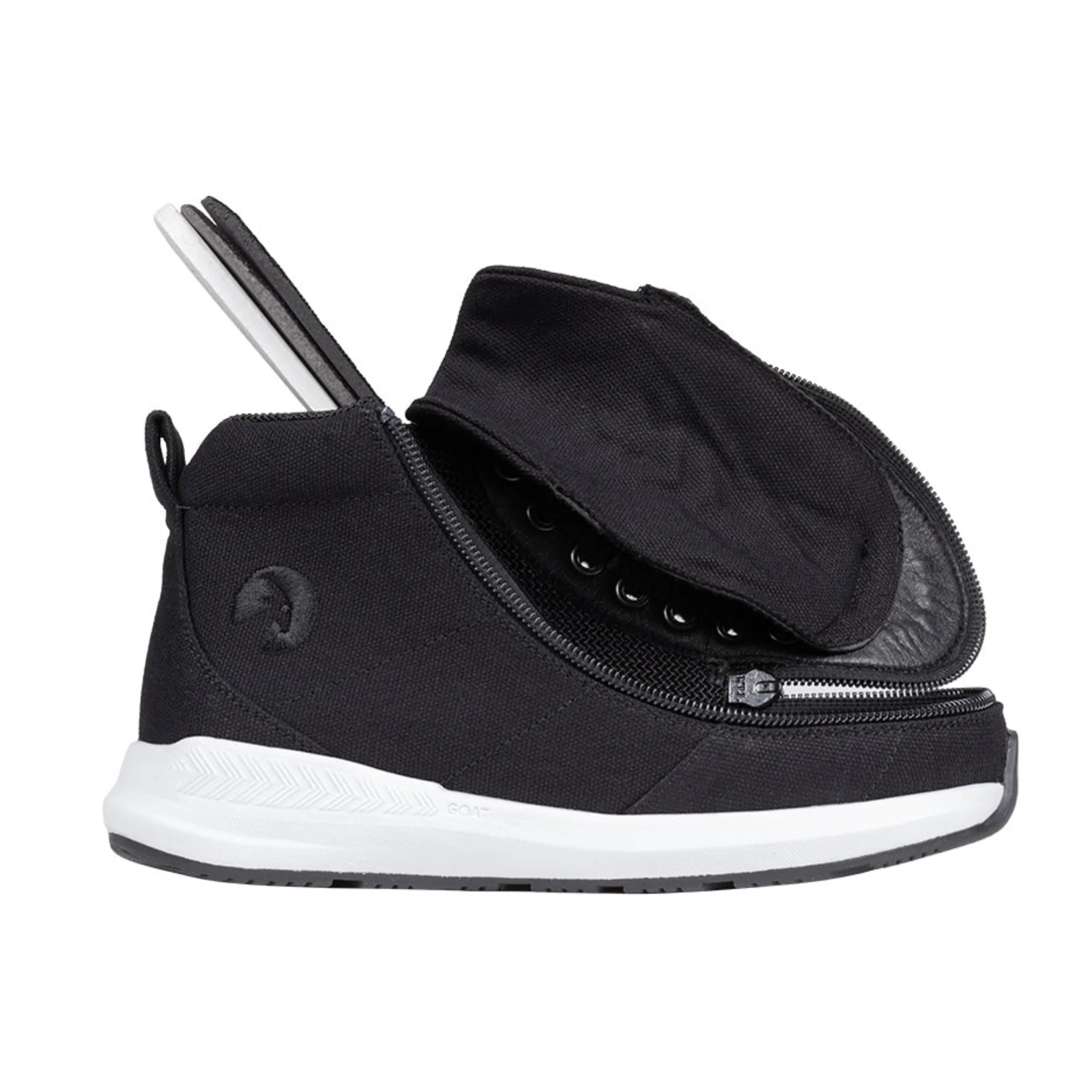 Billy Footwear (Kids) - High Top Goat Black Canvas Shoes - Image 3