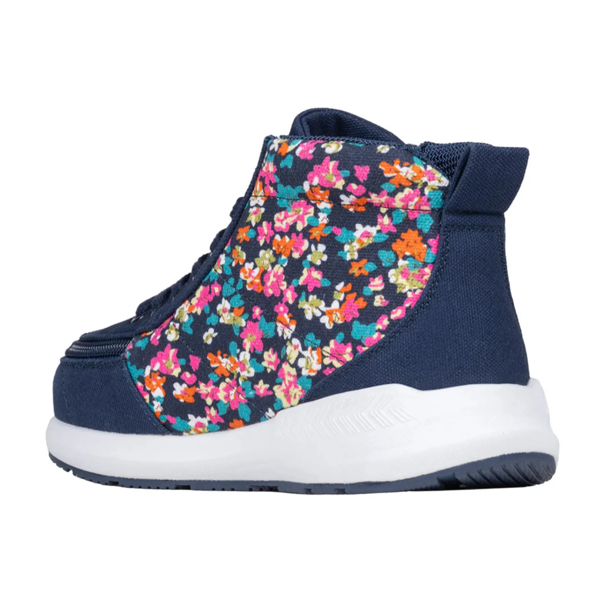 Billy Footwear (Kids) - High Top Goat Navy Floral Shoes - Image 5