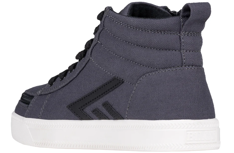 Billy Footwear (Toddlers)  - High Top Charcoal/Black CS Canvas Shoes - Image 4