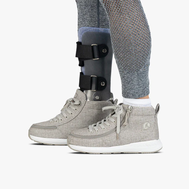 Billy Footwear (Toddlers) - High Top Goat Grey Jersey Shoes - Image 5