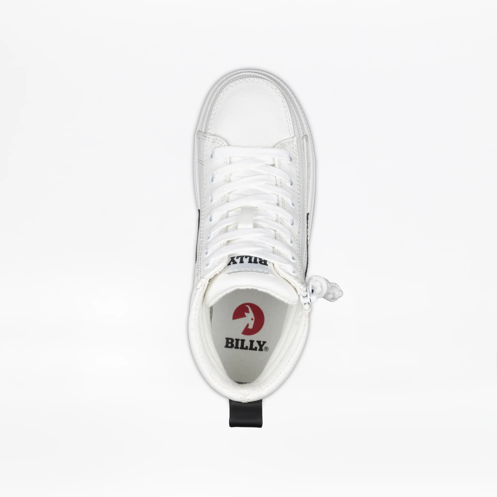 Billy Footwear (Toddlers) - High Top White/Black CS Faux Leather Shoes - Image 3