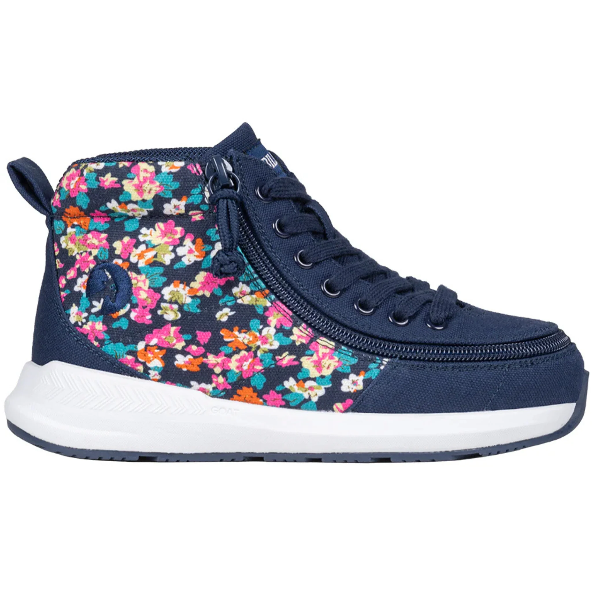 Billy Footwear (Toddlers) - High Top Goat Navy Floral Shoes - Image 3