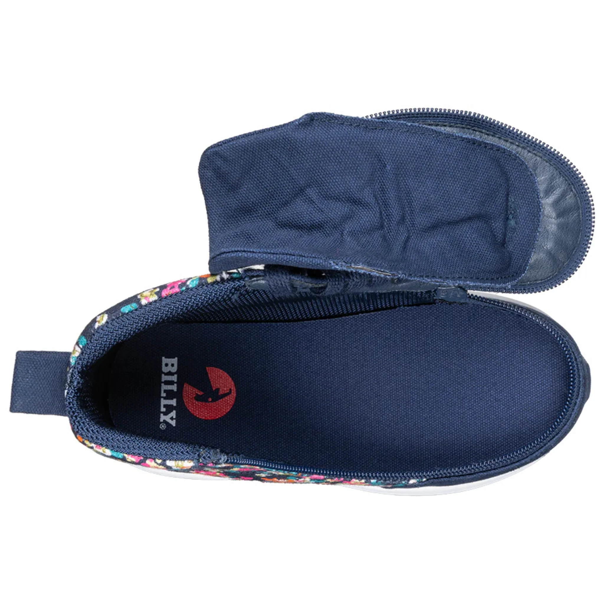 Billy Footwear (Toddlers) - High Top Goat Navy Floral Shoes - Image 4