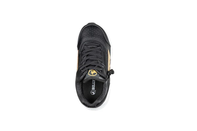 Billy Footwear (Toddlers) - Mid Top Goat Hoop Black/Gold Trainers - Image 3