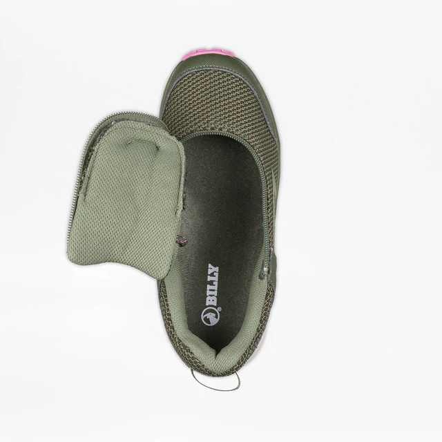 Billy Footwear (Womens) -  Inclusion Trail Olive/Pink Trainers - Image 4