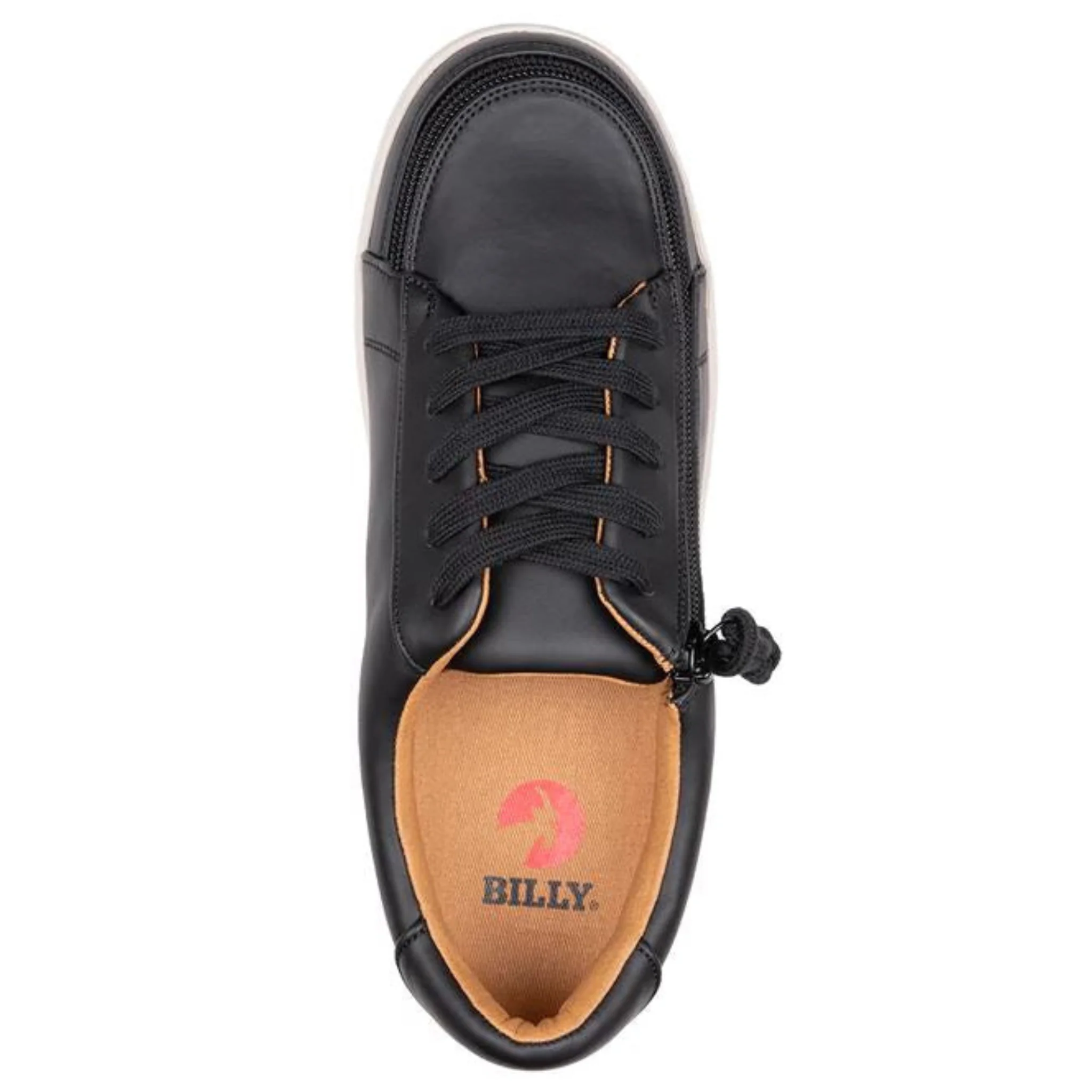 Billy Footwear (Womens) - Low Top Faux Leather Black/White Stitch Shoes - Image 4