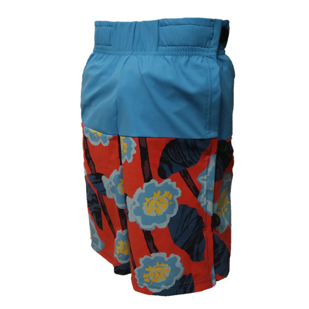 Kes-Vir - Boys Swim Wrap Shorts Floral Blue - Image 4